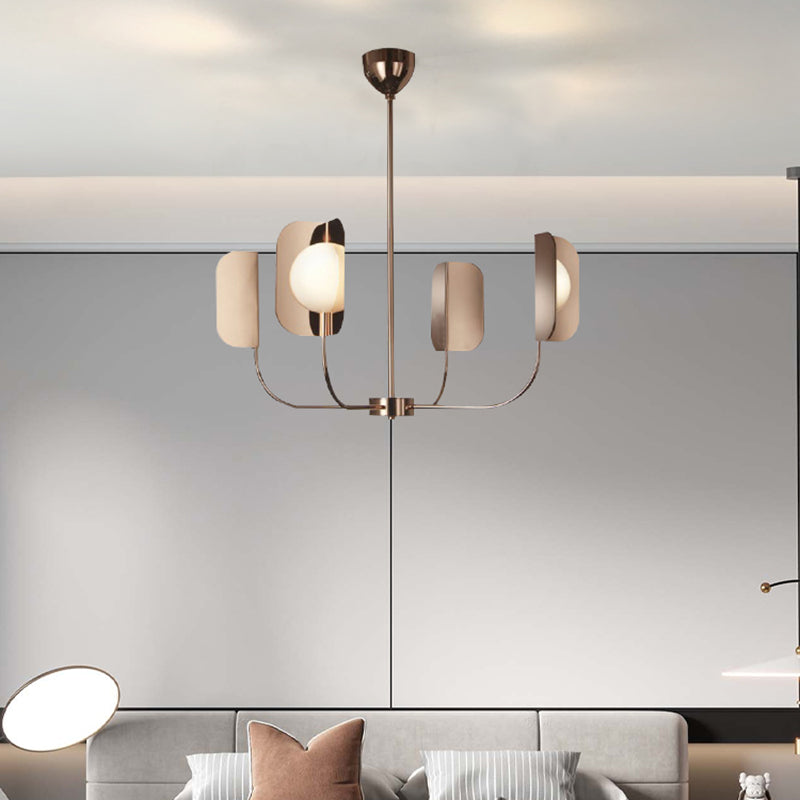 Luz de colgante de techo de metal starburst lámpara de oro rosa nórdica colgante de colgantes para sala de estar