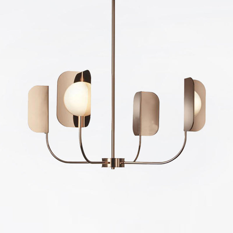 Luz de colgante de techo de metal starburst lámpara de oro rosa nórdica colgante de colgantes para sala de estar