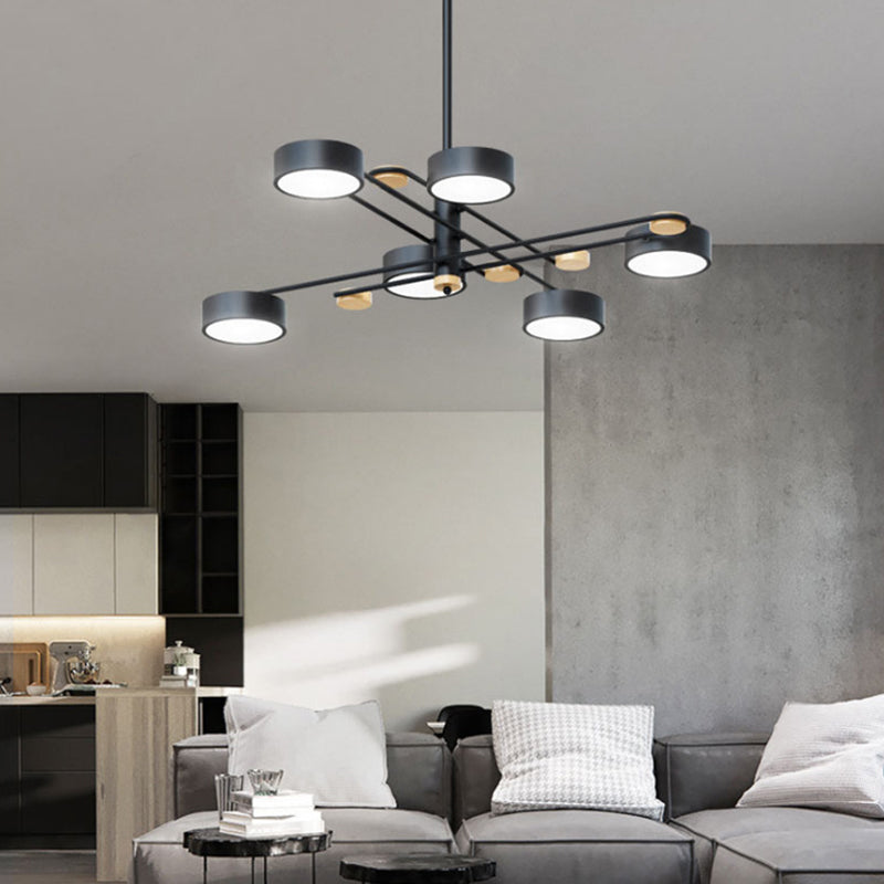 Nordic Starburst Chandelier Lighting Fixture Metal Living Room LED Ceiling Chandelier