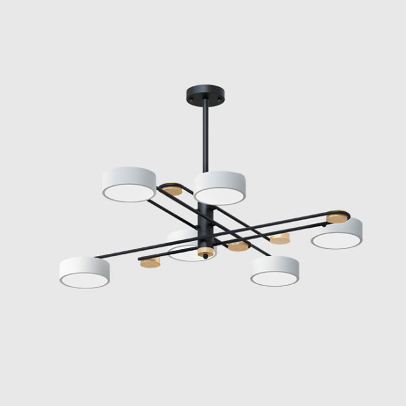 Nordic Starburst Chandelier Lighting Fixture Metal Living Room LED Ceiling Chandelier