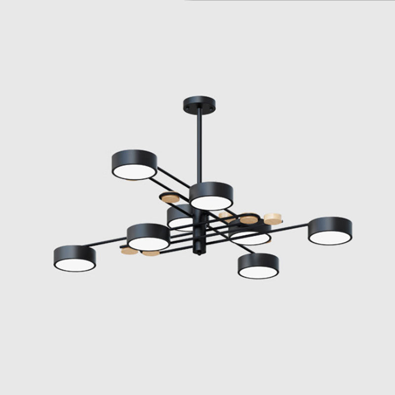 Nordic Starburst Chandelier Lighting Fixture Metal Living Room LED Ceiling Chandelier