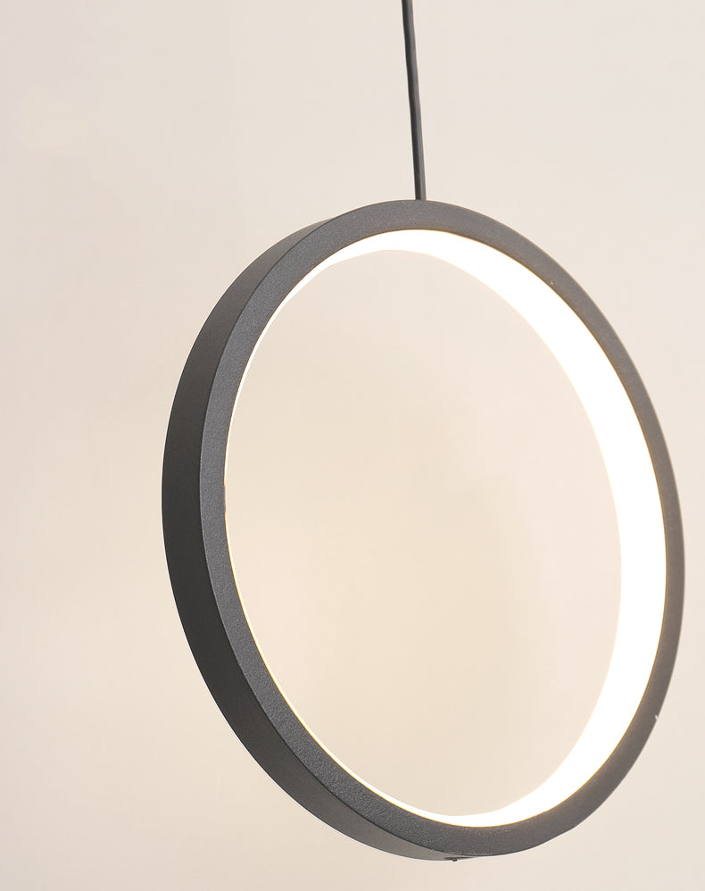 LED Slaapkamer Down Lighting Pendant Noordse stijl hanglampje plafondlicht met ringen metalen schaduw