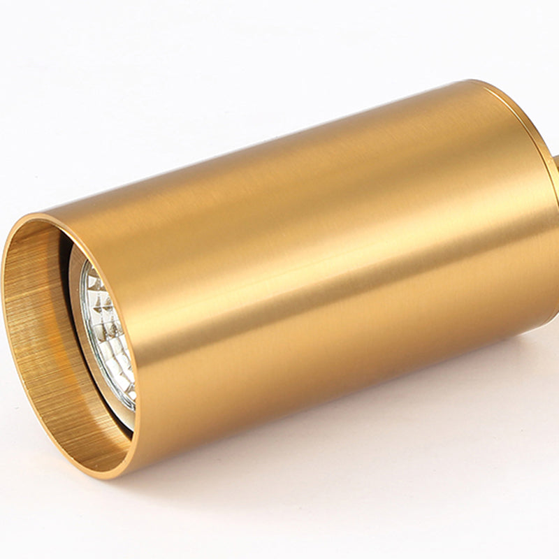 Cilindri dorati Isola illuminazione Apparegola in stile minimalista in metallo isola a sospensione Luce