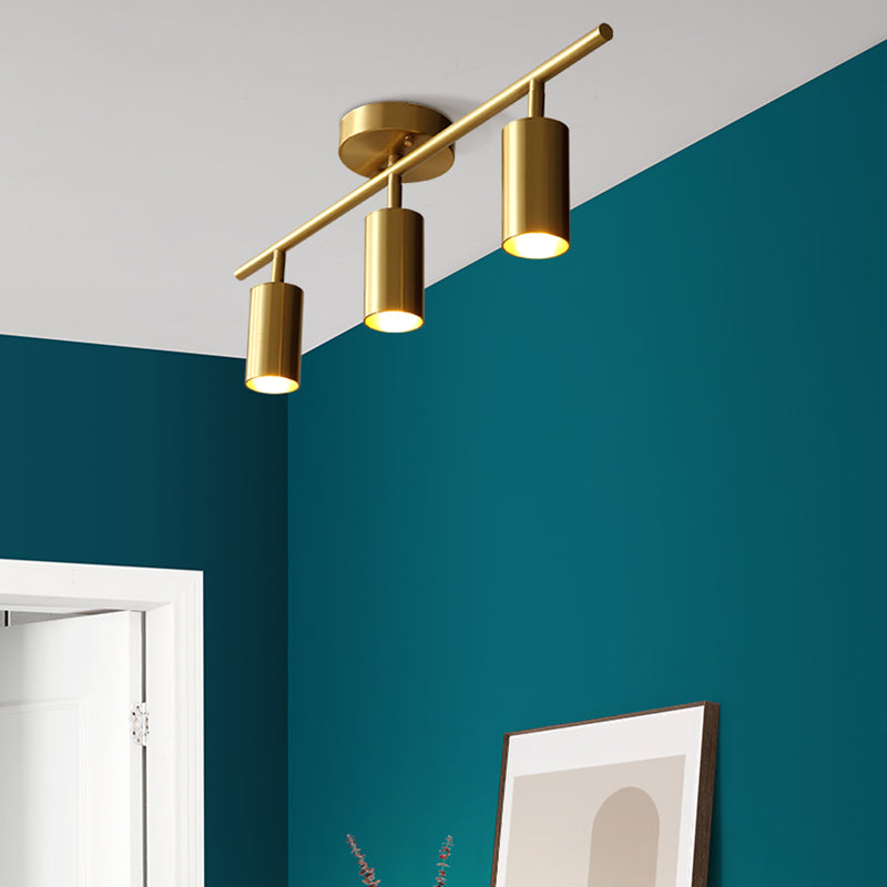 Postmodern Simplicity Cylinder Vanity Sconce Lights Brass Wall Mount Light Fixture for Bathroom