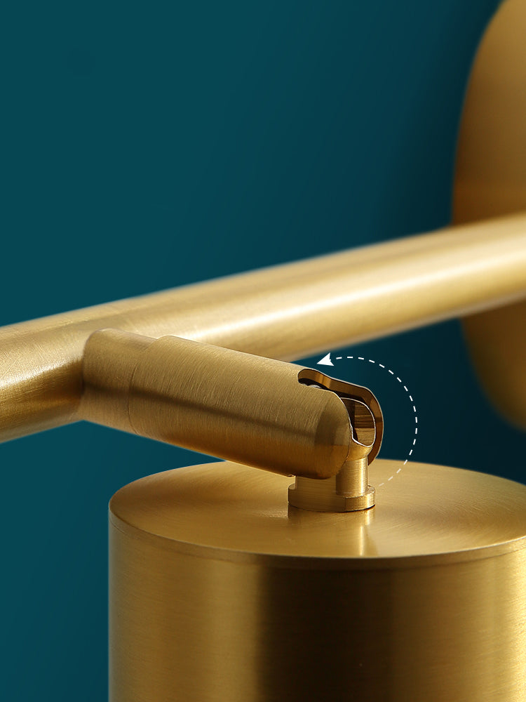 Postmodern Simplicity Cylinder Vanity Sconce Lights Brass Wall Mount Light Fixture for Bathroom