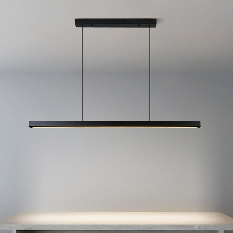 MEW Modern Isola Luci a ciondolo a LED lineare a 1 luce per sala da pranzo