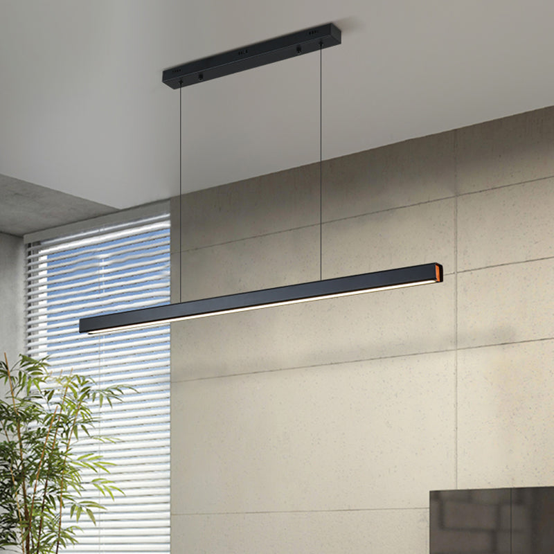 MEW Modern Isola Luci a ciondolo a LED lineare a 1 luce per sala da pranzo