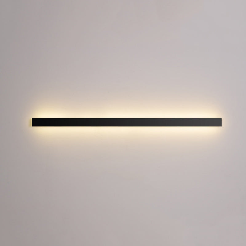 Metal Linear Sconce Light Fixture Modern Style LED Black Wall Mount Light Fixture