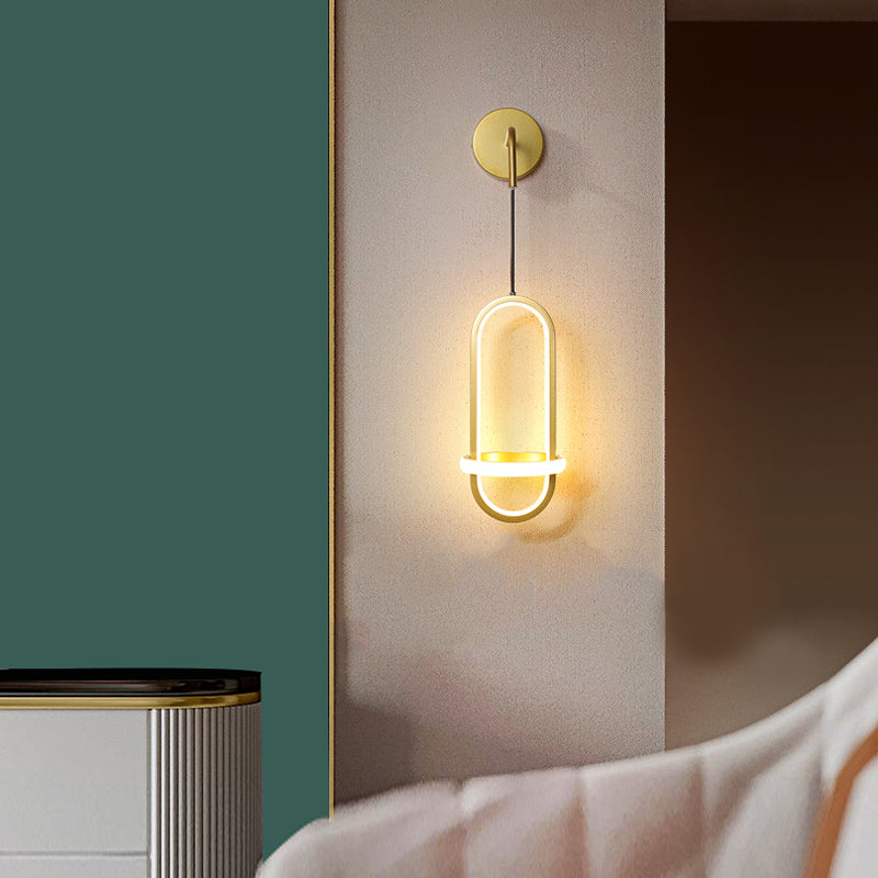 Metal Geometric Wall Light Fixture Minimalist-Style LED Wall Mounted Light Fixture