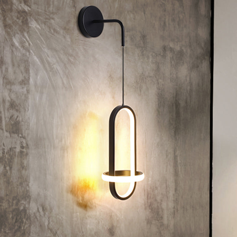 Metal Geometric Wall Light Fixture Minimalist-Style LED Wall Mounted Light Fixture