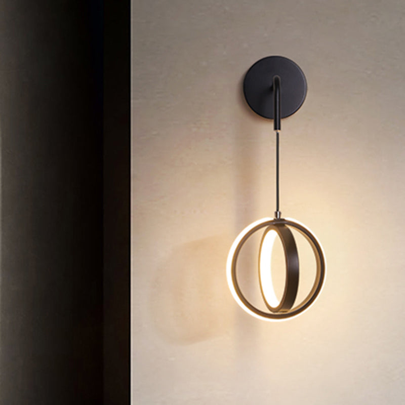 Metal Geometric Wall Light Fixture Minimalist-Style LED Wall Mounted Light Fixture