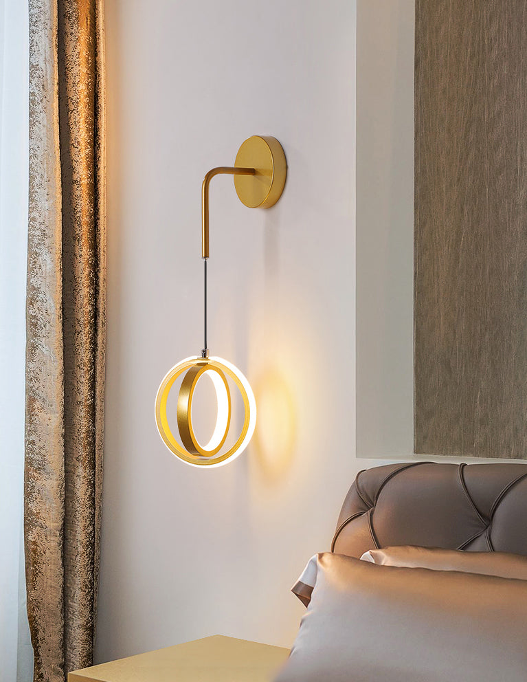 Metal Geometric Wall Light Fixture Minimalist-Style LED Wall Mounted Light Fixture