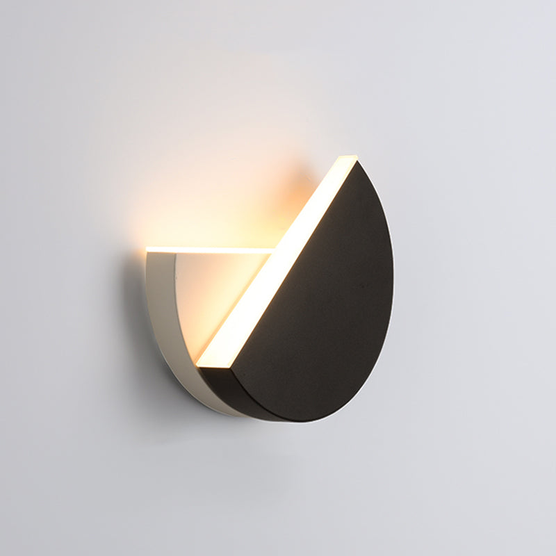 1-Light Black Minimalism Sconce Light Fixtures Iron Wall Lamp Sconce for Bedroom