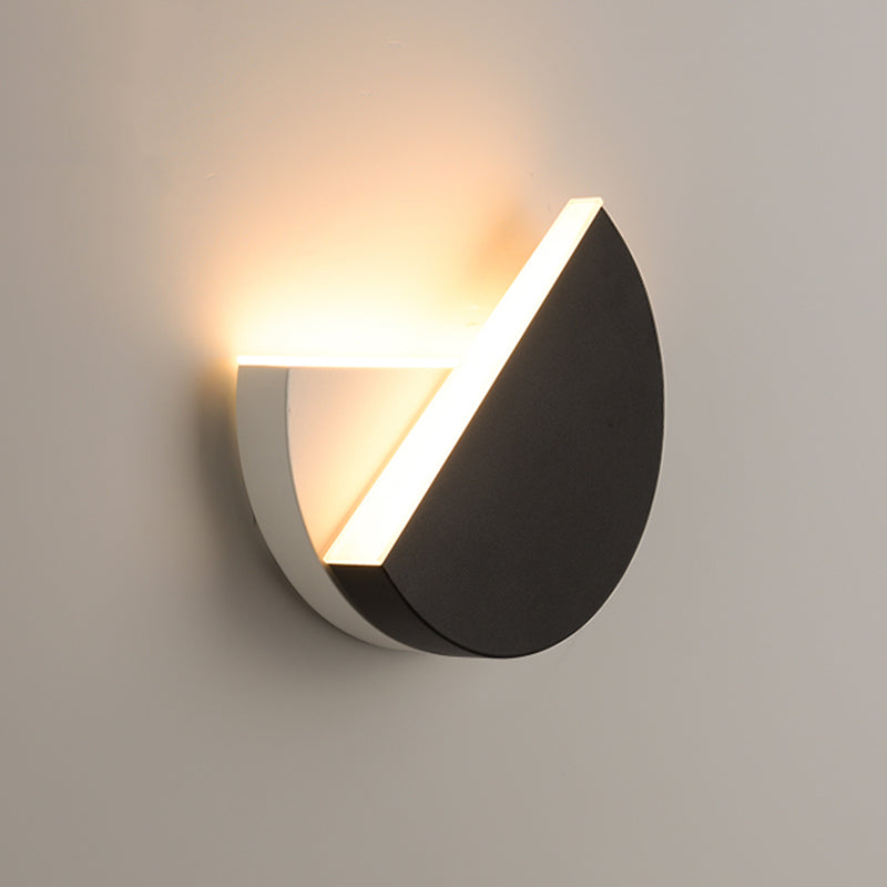 1-Light Black Minimalism Sconce Light Fixtures Iron Wall Lamp Sconce for Bedroom