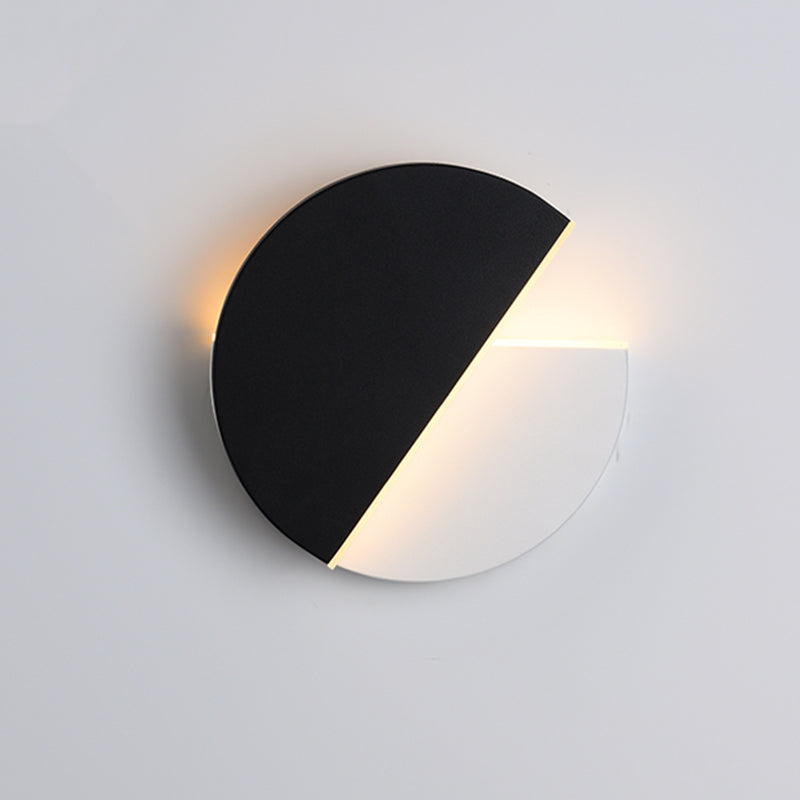 1-Light Black Minimalism Sconce Light Fixtures Iron Wall Lamp Sconce for Bedroom