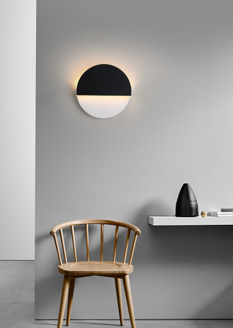 1-Light Black Minimalism Sconce Light Fixtures Iron Wall Lamp Sconce for Bedroom