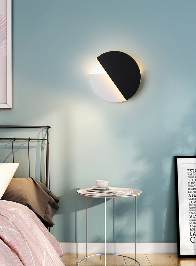 1-Light Black Minimalism Sconce Light Fixtures Iron Wall Lamp Sconce for Bedroom