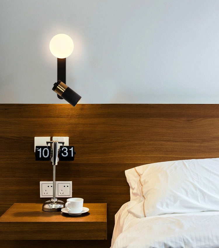 Glass Modern Nordic Wall Sconce Global 1 Spotlight Wall Mounted Light for Bedroom