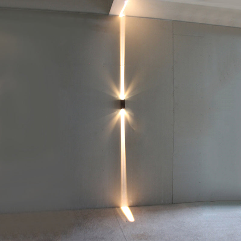 Modern Concise LED Water Wall Lámpara de pared de aluminio Rectangular Filllight para espacios exteriores