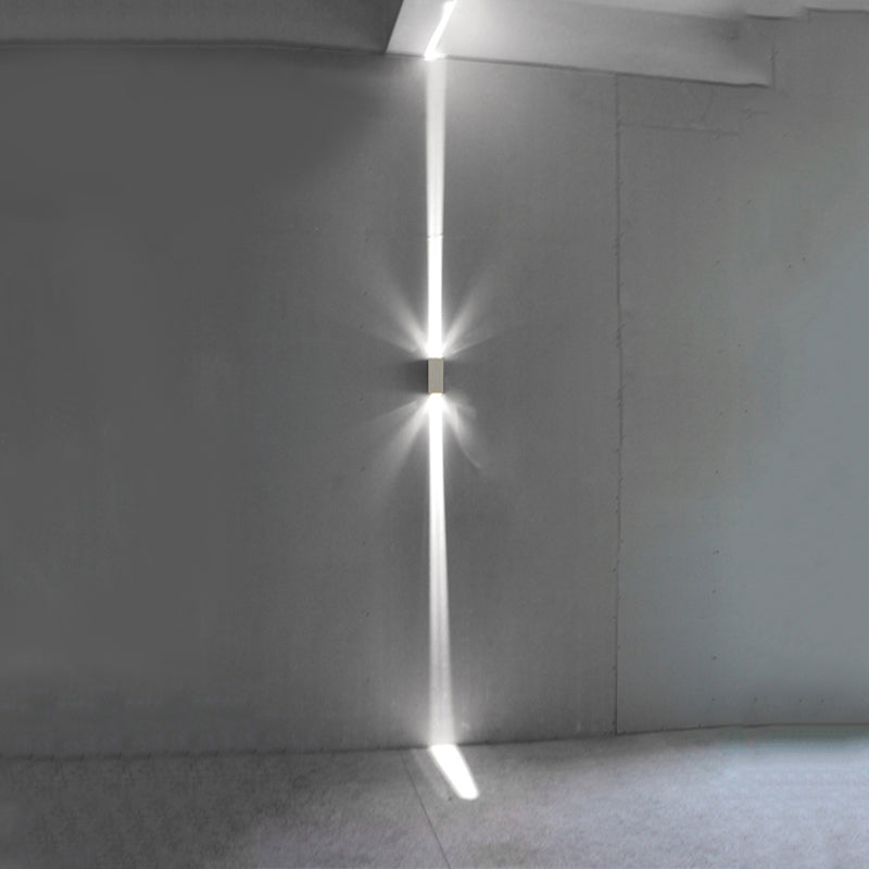 Modern Concise LED Waterproof Wall Lamp Aluminium Rectangular Spotlight for Exterior Spaces