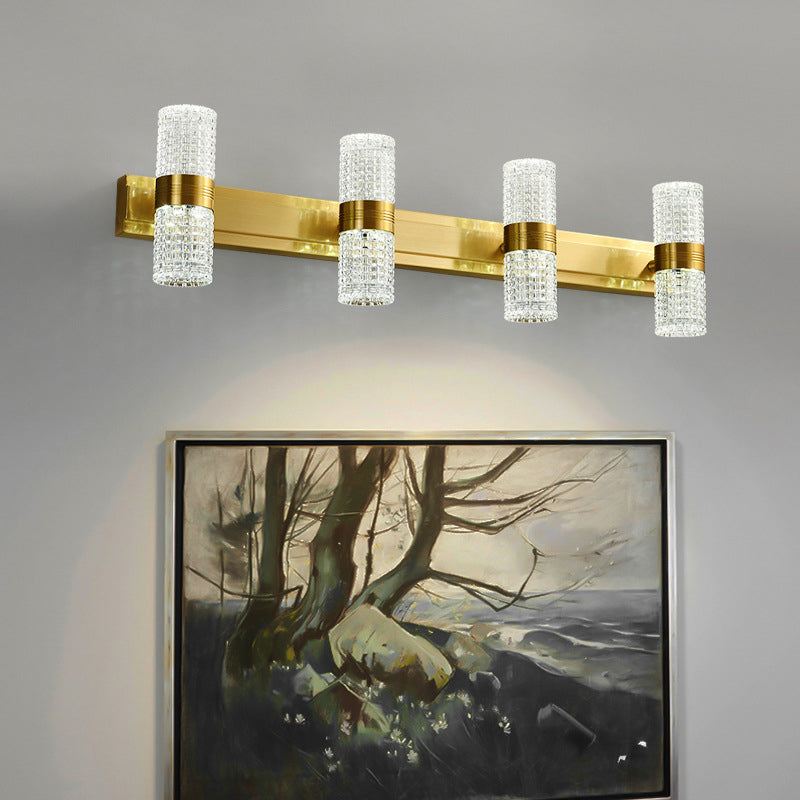 Postmodern Simplicity Cylinder Vanity Sconce Lights Acrylic Wall Mount Light Fixture for Bathroom