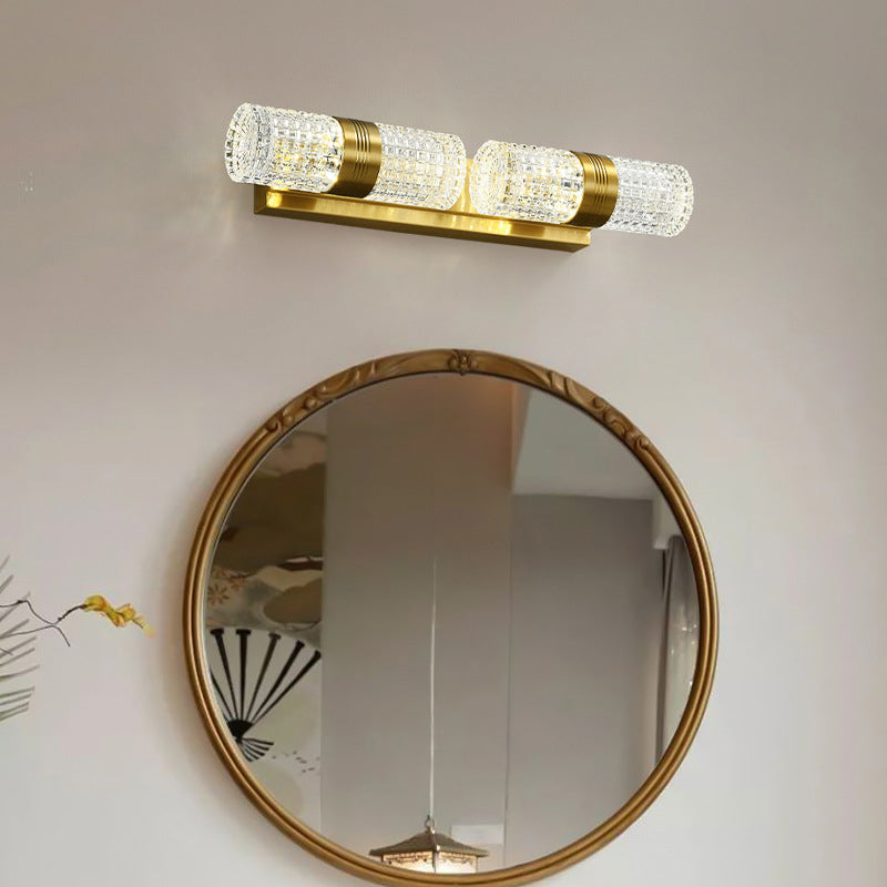 Postmodern Simplicity Cylinder Vanity Sconce Lights Acrylic Wall Mount Light Fixture for Bathroom