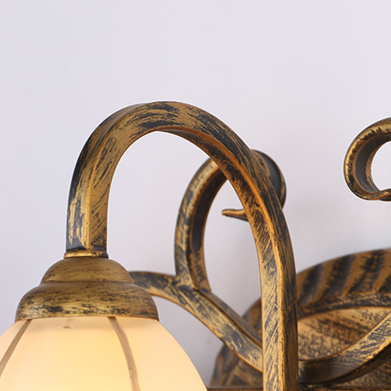 Traditional Simplicity Bell Vanity Sconce Lights Milk Glass Wall Mount Light Fixture for Bathroom