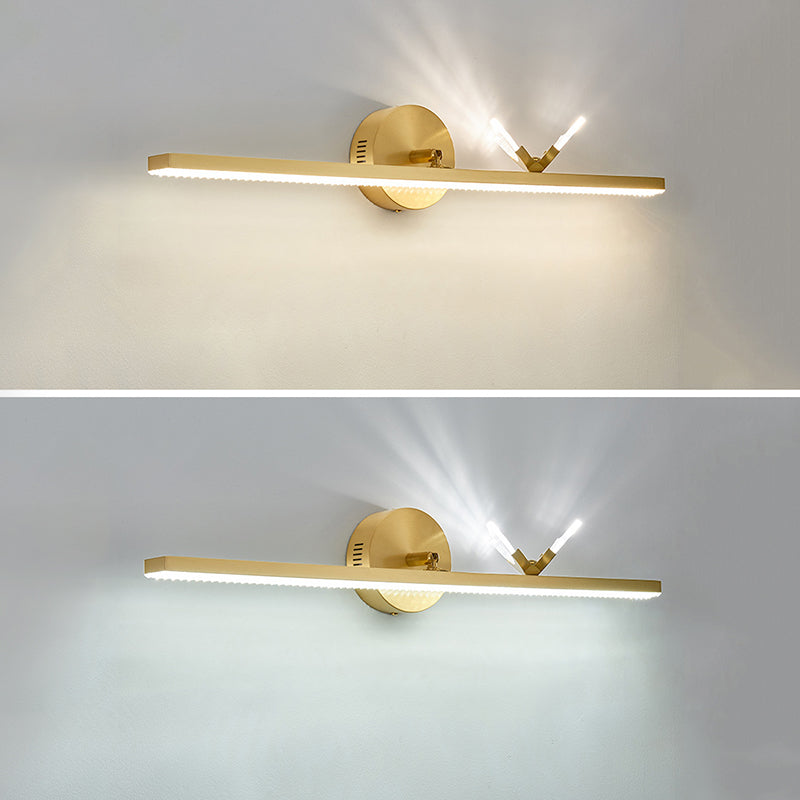 Contemporary Simplicity Linear Vanity Light Fixture Acrylic Wall Lighting Fixtures for Bathroom