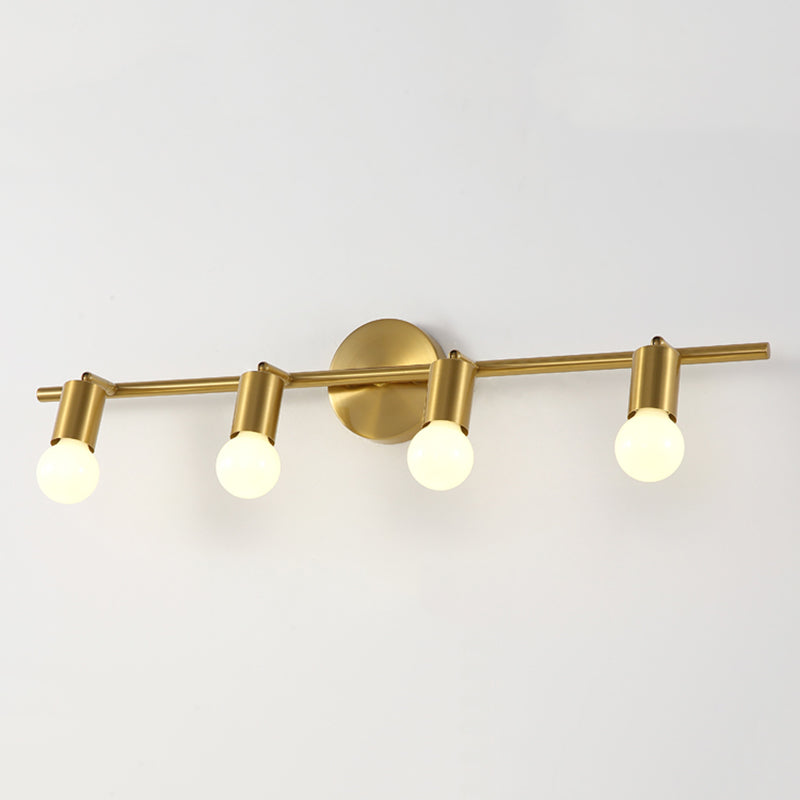 Bare Bulb Vanity Sconce Lights Ultra-modern Metallic Wall Sconce Lighting for Bathroom