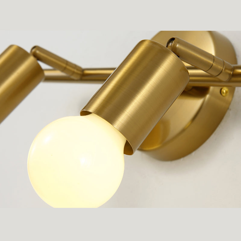 Bare Bulb Vanity Sconce Lights Ultra-modern Metallic Wall Sconce Lighting for Bathroom