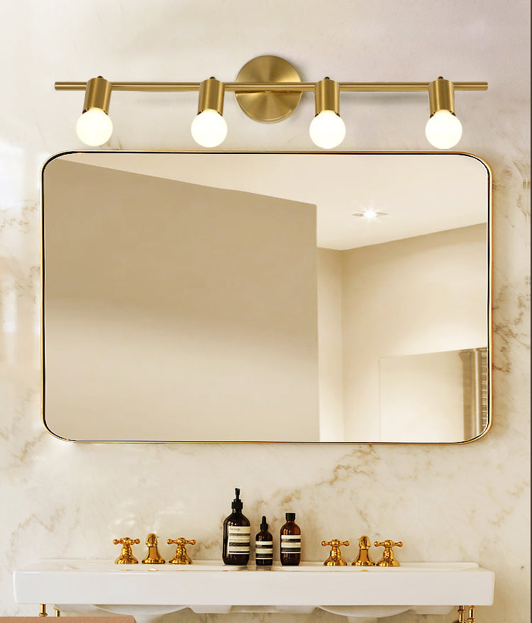Bare Bulb Vanity Sconce Lights Ultra-modern Metallic Wall Sconce Lighting for Bathroom