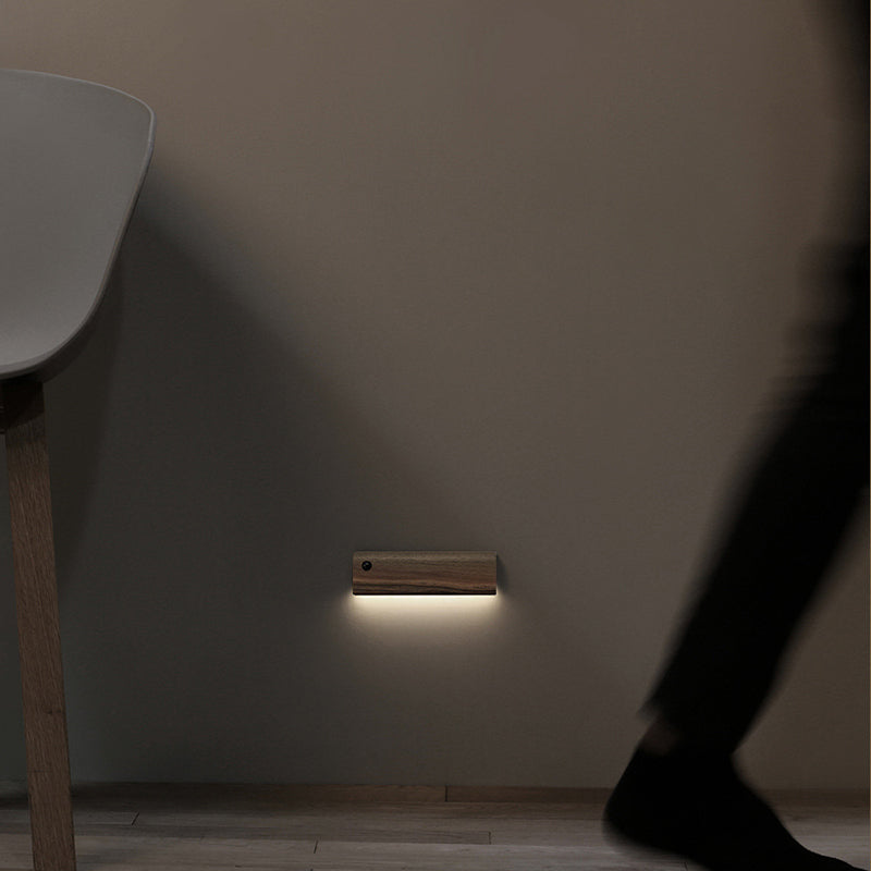 Rectangle Wall Mounted Lamp Modern Simplicity Wood Wall Mount Lamp for Living Room