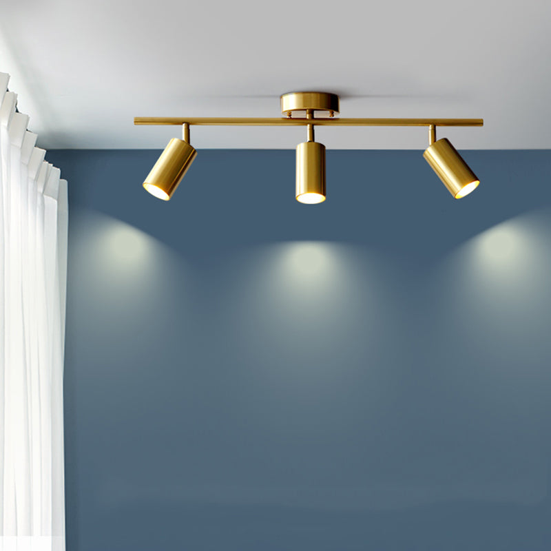 Postmodern Simplicity Cylinder Vanity Sconce Lights Brass Wall Mount Light Fixture for Bathroom