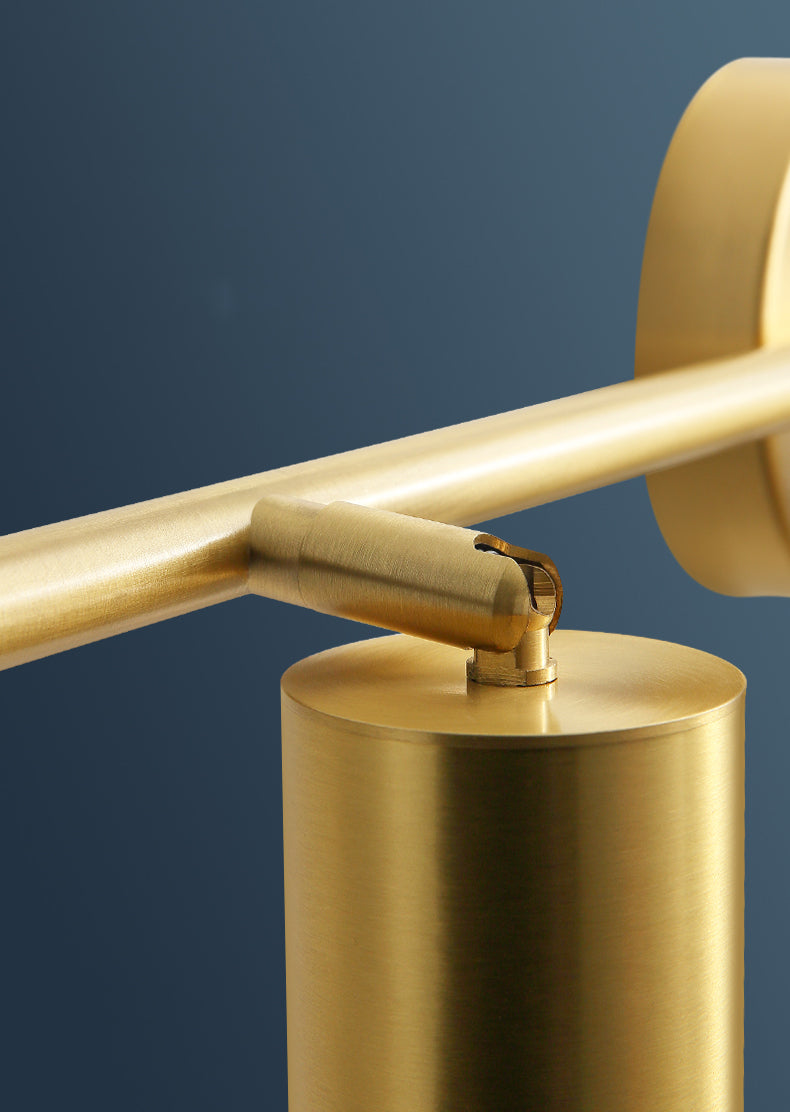 Postmodern Simplicity Cylinder Vanity Sconce Lights Brass Wall Mount Light Fixture for Bathroom