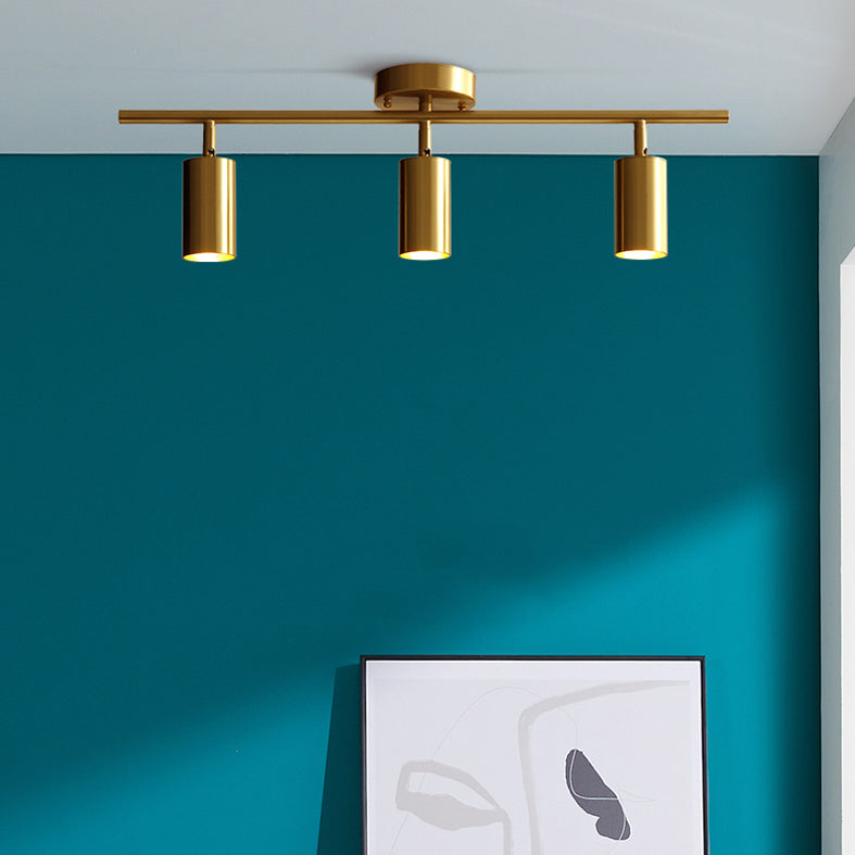 Postmodern Simplicity Cylinder Vanity Sconce Lights Brass Wall Mount Light Fixture for Bathroom
