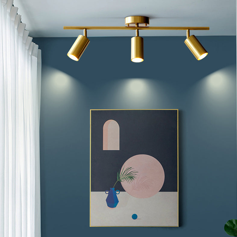 Postmodern Simplicity Cylinder Vanity Sconce Lights Brass Wall Mount Light Fixture for Bathroom