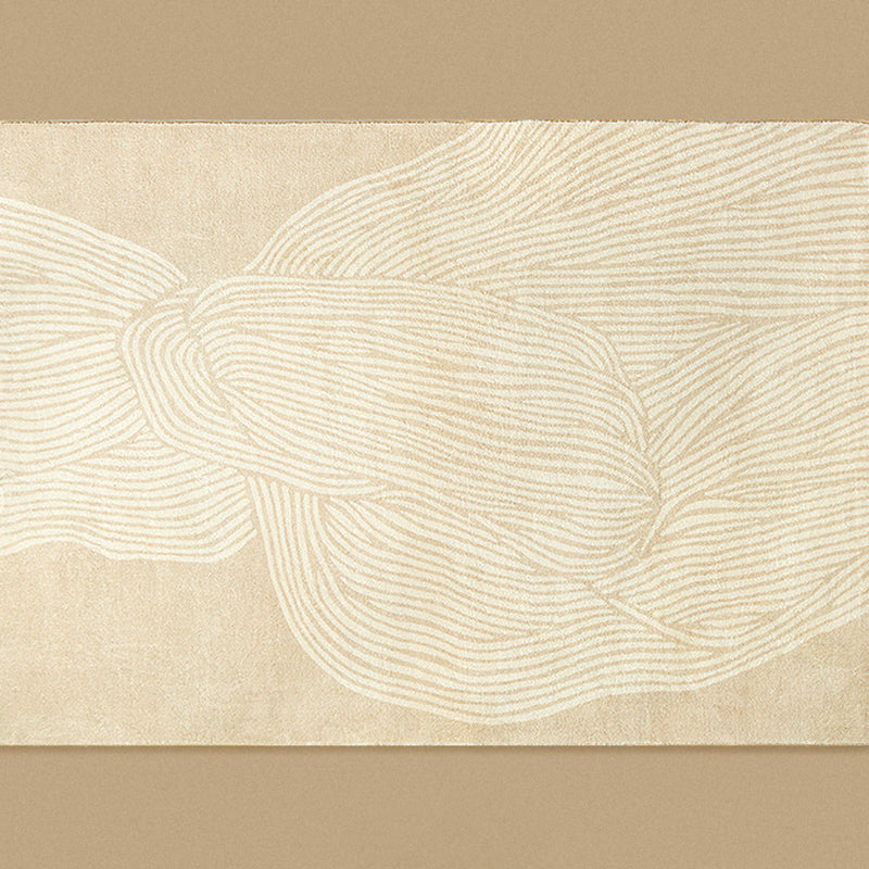 Yellow Abstract Indoor Rug Polyester Casual Area Rug Washable Carpet for Home Decor