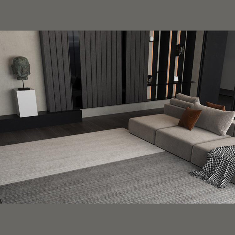 Tapis d'intérieur postmoderne de luxe, bloc de couleur gris, zone Non fendue, pour la décoration de la maison