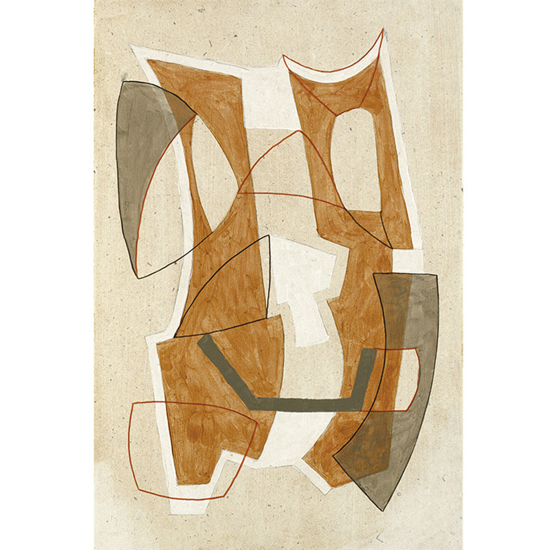 Minimalist Indoor Rug Abstract Pattern Creative Area Rug Polyester Anti-Slip Rug for Living Room