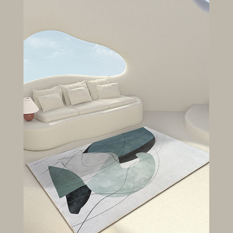 Minimalist Indoor Rug Abstract Pattern Creative Area Rug Polyester Anti-Slip Rug for Living Room