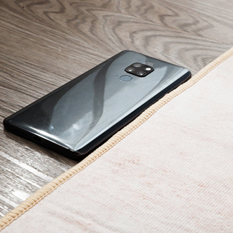 Modern Color-Blocked Carpet Blue Polyester Area Rug Stain Resistant Rug for Living Room