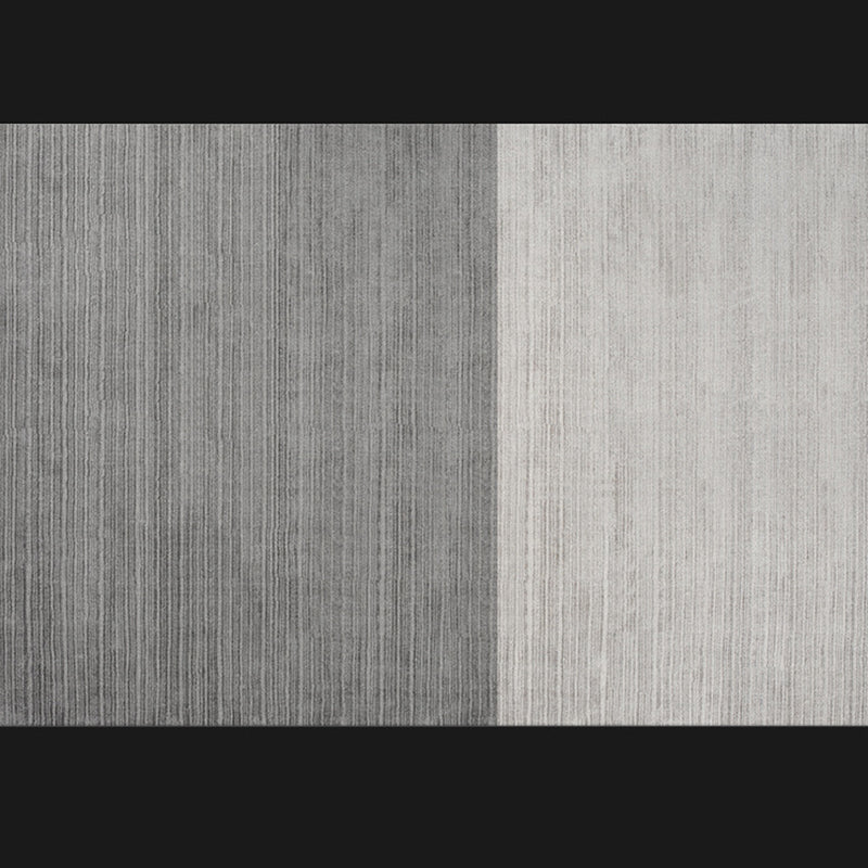 Postmodern Indoor Room Rug Green Color Block Carpet Polyester Non-Split Backing