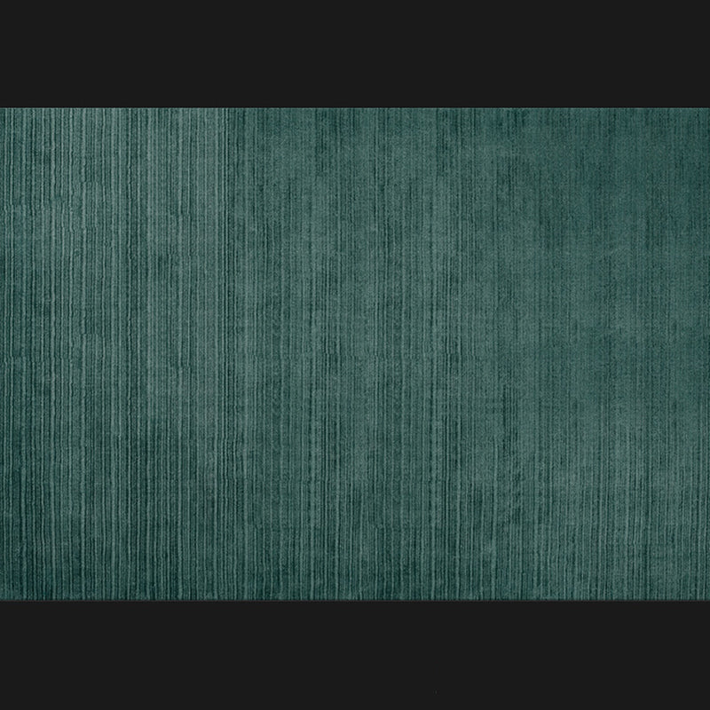 Postmodern Indoor Room Rug Green Color Block Carpet Polyester Non-Split Backing