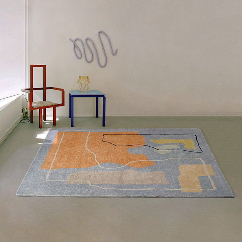 Tapis moderne Beige en Polyester, bloc de couleur, antidérapant, pour l'intérieur, pour la décoration de la maison