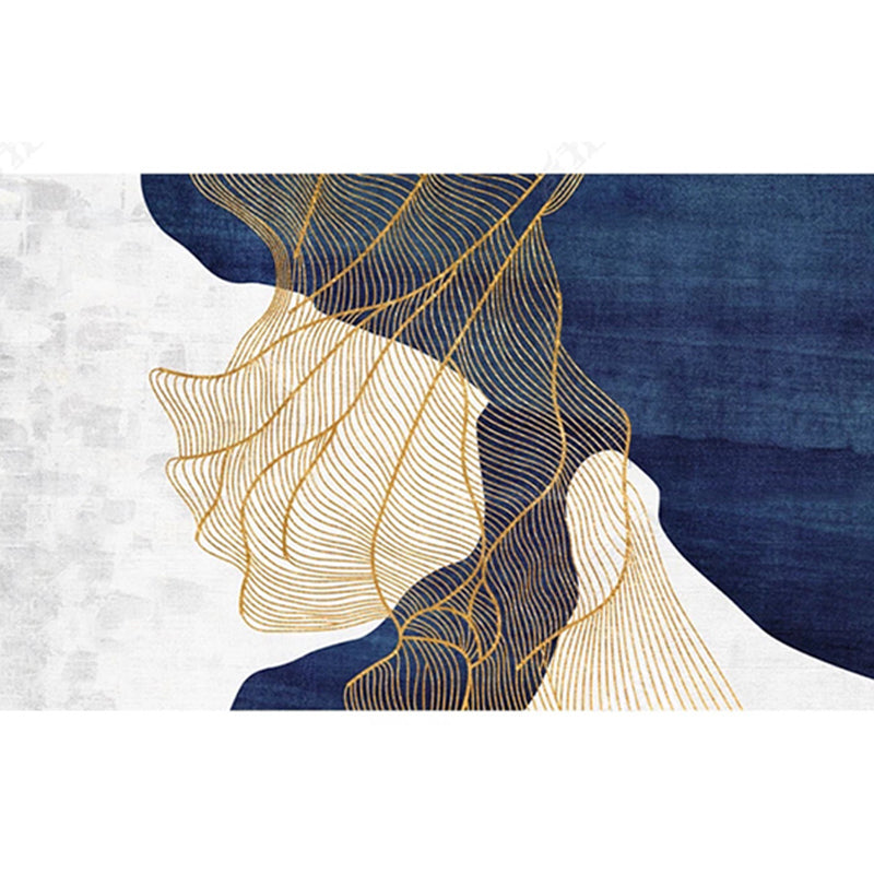 Multicolored Modern Rug Geometric Design Carpet Polyester Washable Indoor Rug for Living Room