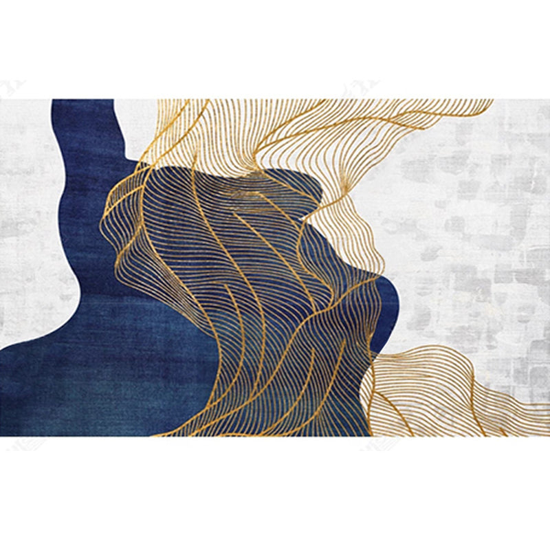 Multicolored Modern Rug Geometric Design Carpet Polyester Washable Indoor Rug for Living Room