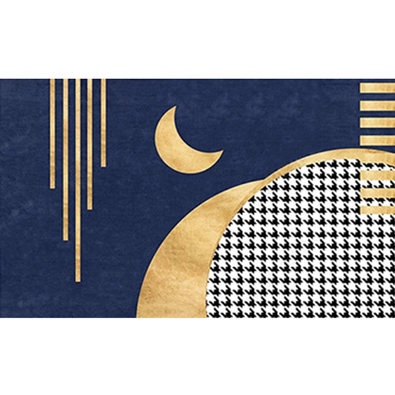 Multicolored Modern Rug Geometric Design Carpet Polyester Washable Indoor Rug for Living Room