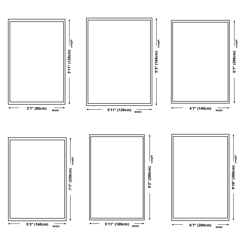 Multicolored Modern Rug Geometric Design Carpet Polyester Washable Indoor Rug for Living Room