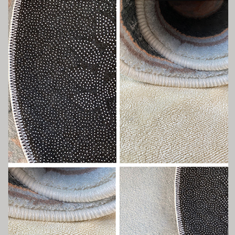 Beige Modern Area Rug Polyester Striped Carpet Non-Slip Indoor Rug for Living Room