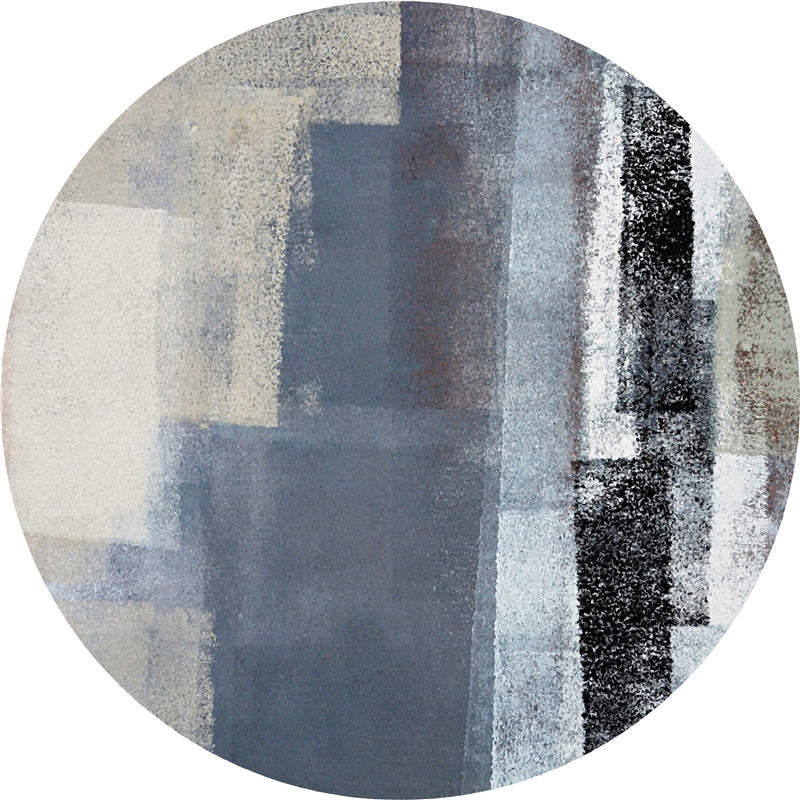 Casual Abstract Indoor Rug Yellow Polyester Rug Washable Carpet for Indoor Room